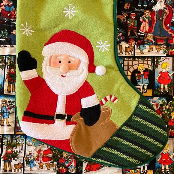 Personalized “Josh” Colorful Santa Christmas Stocking - Picture 3 of 9